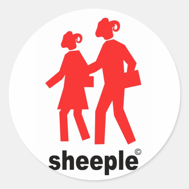 Sticker Rond Sheeple (Devant)
