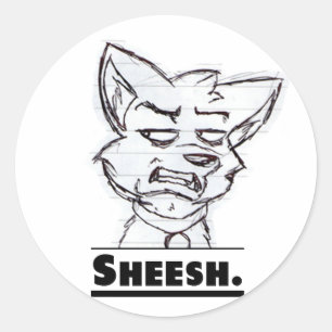 Sticker Rond Sheesh. Autocollant.