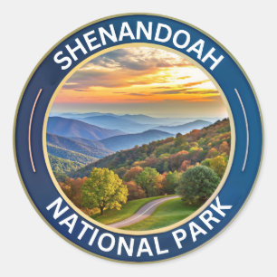 Sticker Rond Shenandoah National Park Virginia USA