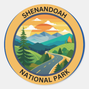 Sticker Rond Shenandoah National Park Virginia USA