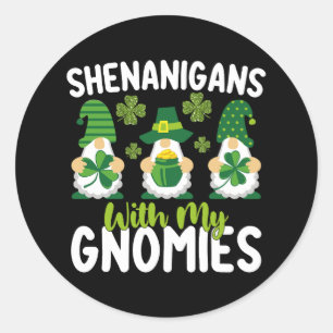 Sticker Rond Shenanigans with My Gnome Gnome St Patrick's Day