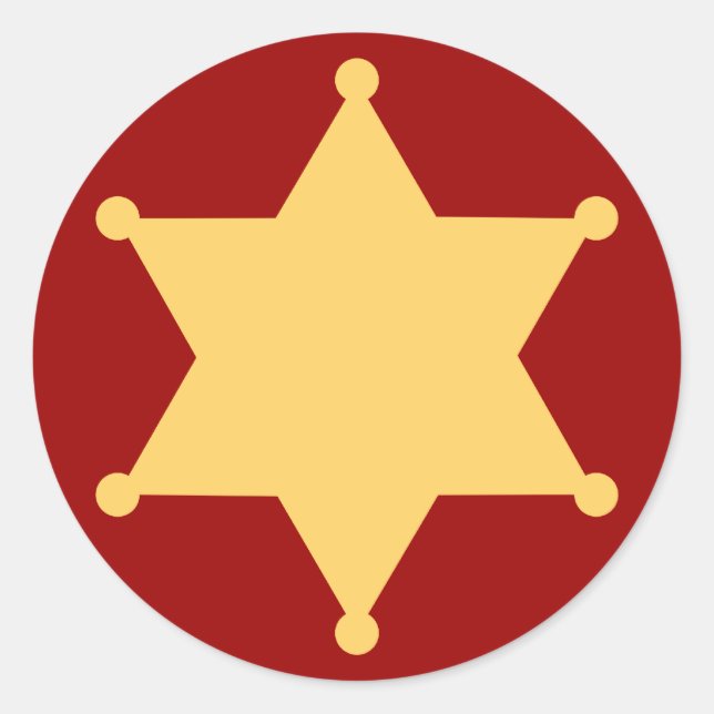 Sticker Rond Shérif Hexagone (Devant)