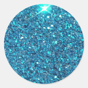 Sticker Rond Shine bleu extravagant