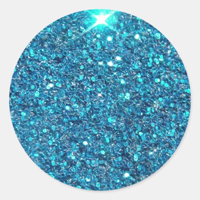 Sticker Rond Shine bleu extravagant (Devant)