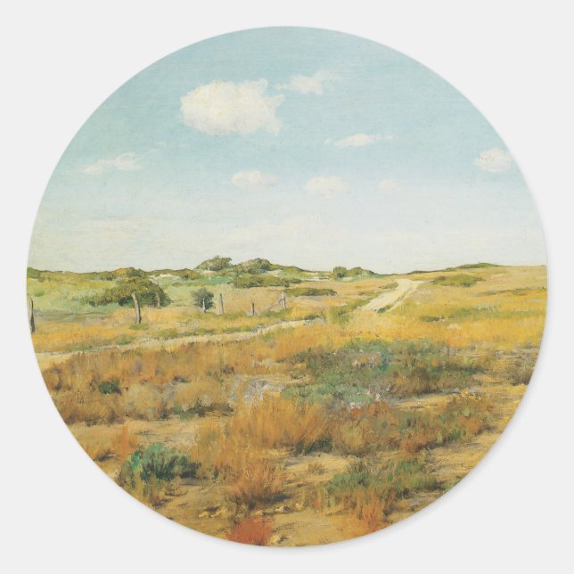 Sticker Rond Shinnecock Hills par William Merritt Chase (Devant)
