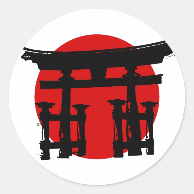 Sticker Rond Shinto japonais (Devant)