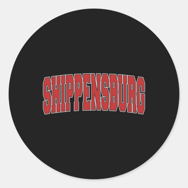 Sticker Rond Shippensburg Pa Pennsylvania Varsity Style Usa Spo (Devant)