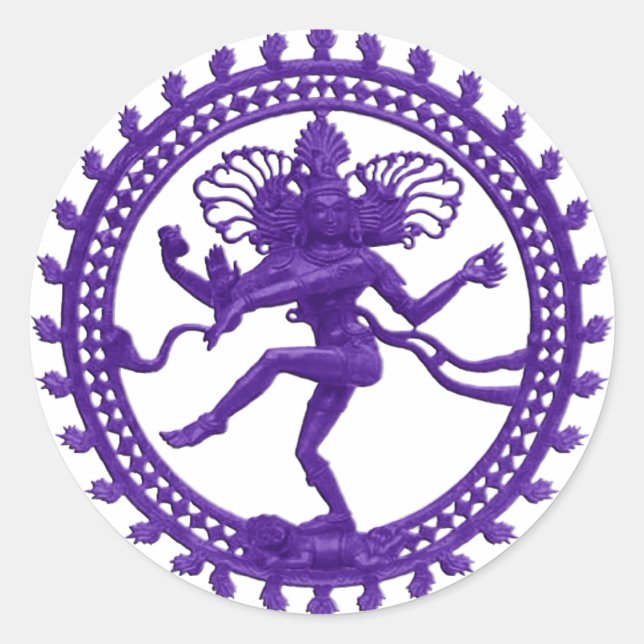Sticker Rond Shiva, la danseuse cosmique (Devant)