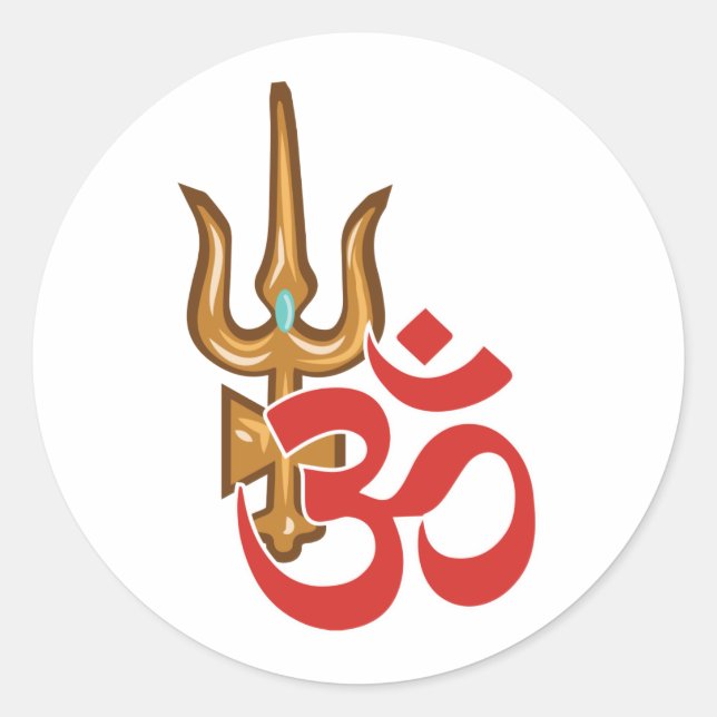 Sticker Rond Shiva Trishula (Devant)