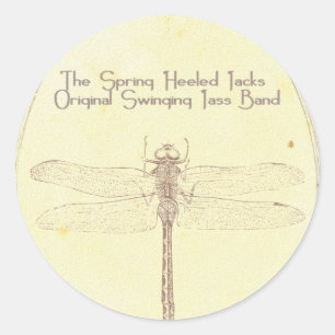 Sticker Rond SHJ 2010 : Feuille d'autocollant de libellules