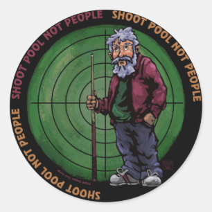 Sticker Rond Shoot pool Not People
