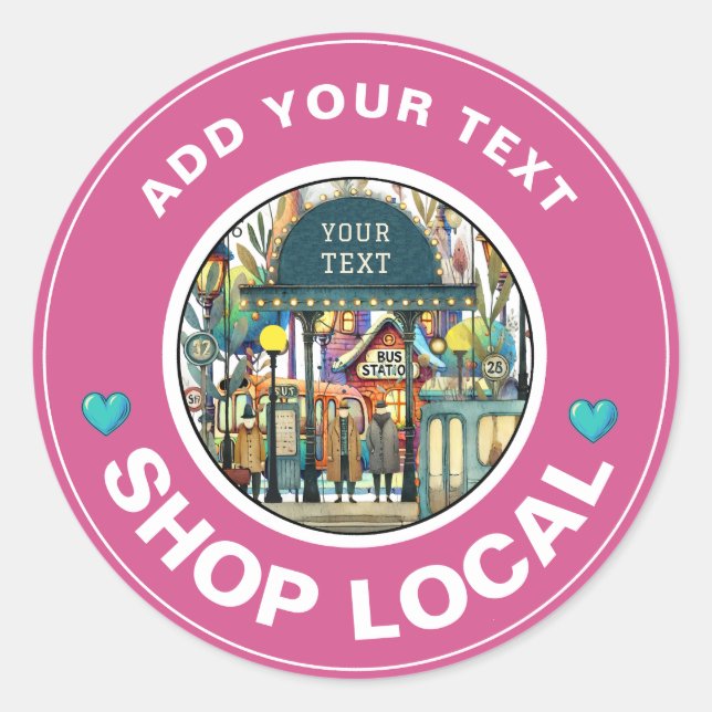 STICKER ROND SHOP LOCAL (Devant)