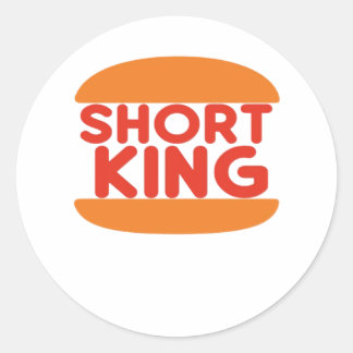 Sticker Rond Short King Funny Minimal Design