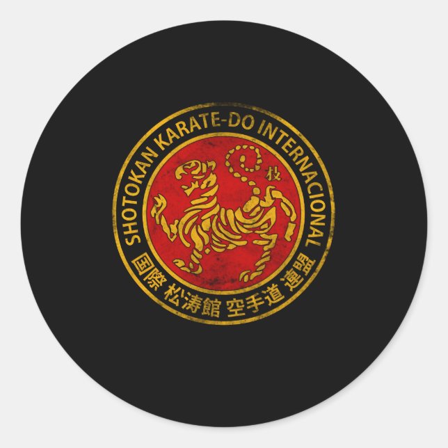 Sticker Rond Shotokan Karate Do Kanji Japon Mial Mixed martial  (Devant)