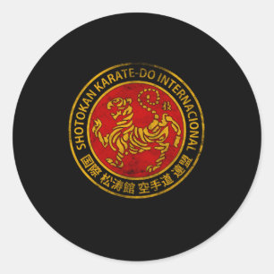 Sticker Rond Shotokan Karate Do Kanji Japon Mial Mixed martial 