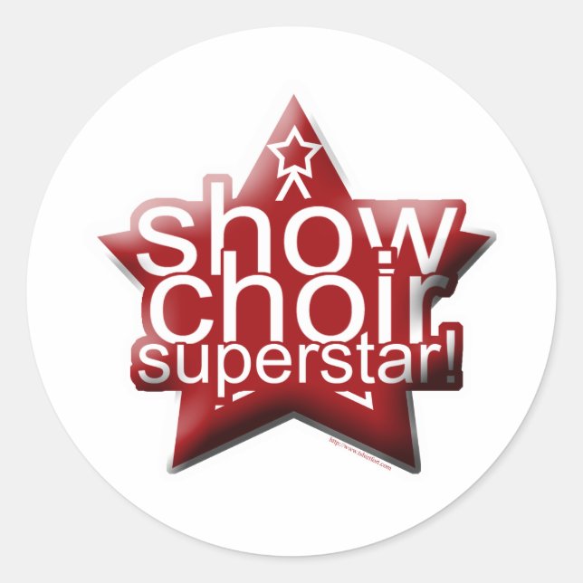 Sticker Rond Show Choir Superstar ! (Devant)