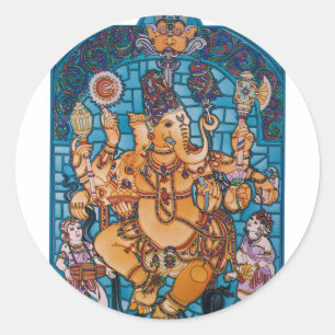 Sticker Rond Shri Ganesh