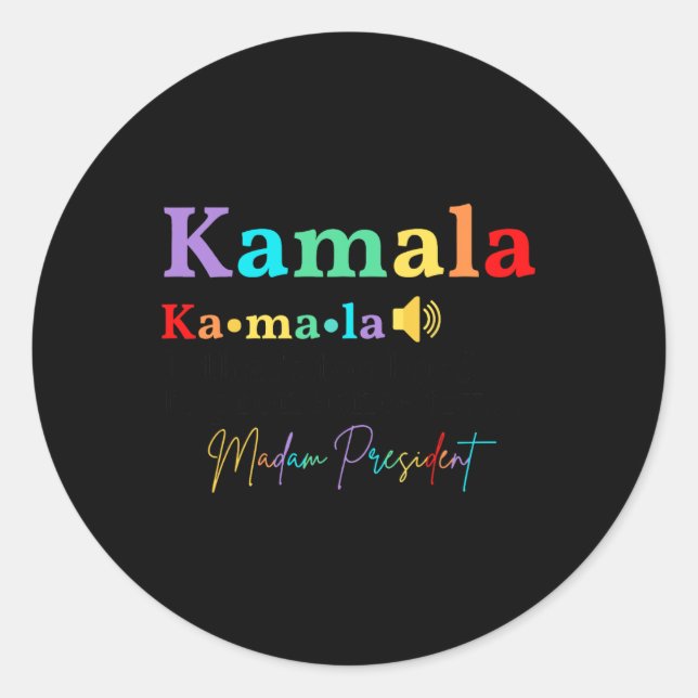 Sticker Rond Si c'est trop difficile de proclamer, essayez Mada (Devant)