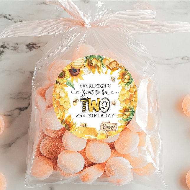 Sticker Rond Si doux à être deux 2ème anniversaire fleuri (Créateur téléchargé)