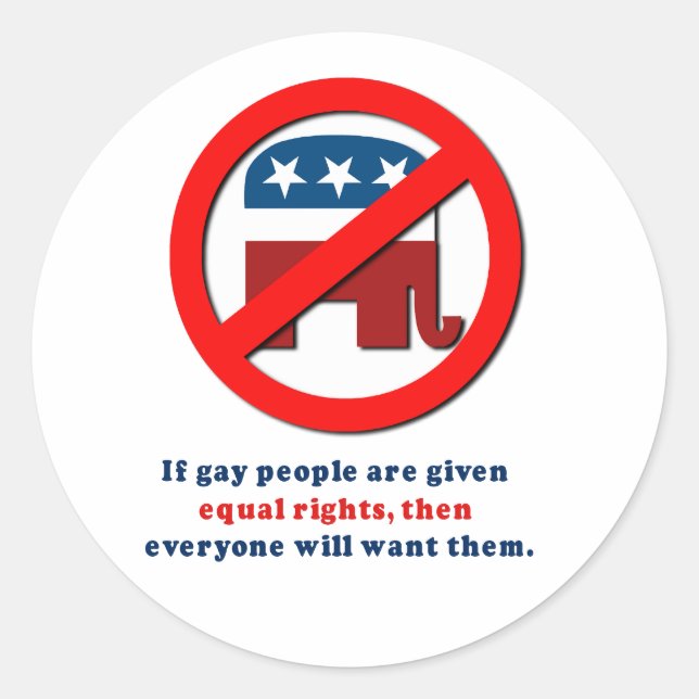 Sticker Rond Si les gays obtiennent des droits égaux, alors tou (Devant)