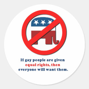 Sticker Rond Si les personnes gaies obtiennent l'égalité des