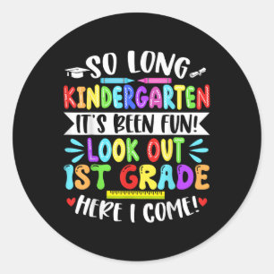 Sticker Rond Si Longs Jardin D'Enfants Joyeux Jour De L'École G