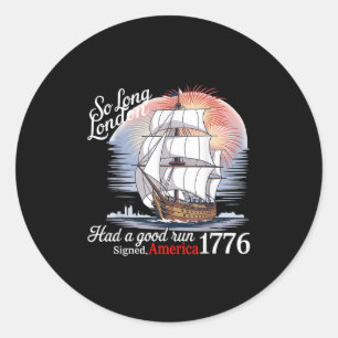 Sticker Rond Si Longtemps Londres Avait Une Bonne Course Drôle