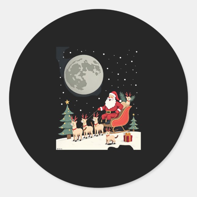 Sticker Rond Siamese Reindeer Christmas Siamese Cat Lover Gifts (Devant)