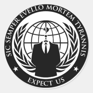 Sticker Rond Sic Semper Evello Mortem Tyrannis