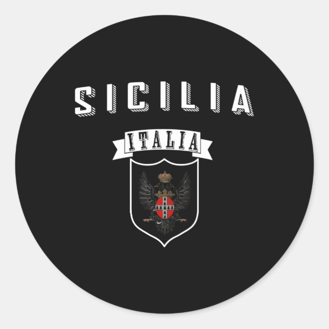 Sticker Rond Sicile Italie (Devant)