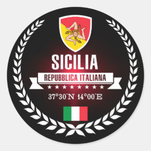 Sticker Rond Sicilia