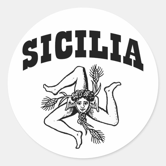 Sticker Rond Sicilia (Devant)
