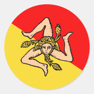 Sticker Rond Sicilien, Italie
