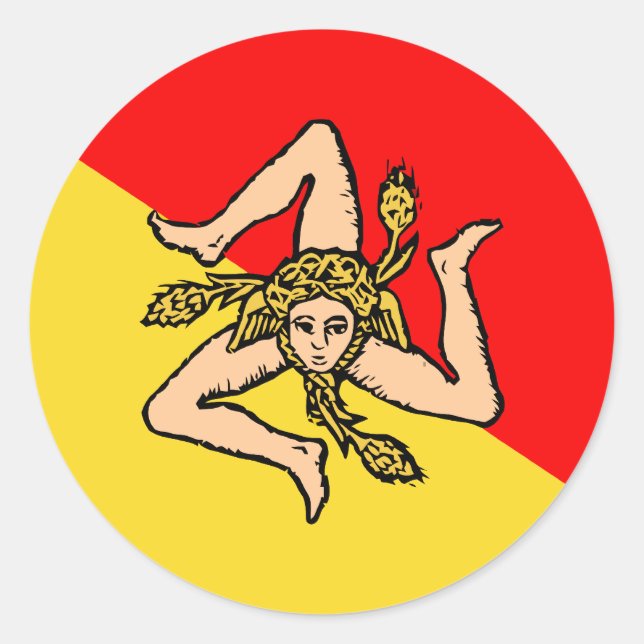 Sticker Rond Sicilien, Italie (Devant)