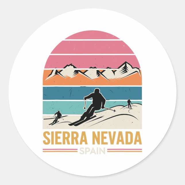 Sticker Rond Sierra Nevada Espagne (Devant)