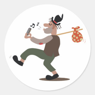 Sticker Rond Sifflet Hobo