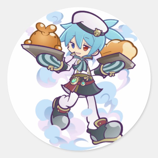 Sticker Rond Sig Puyo Puyo - Baker Sig (Devant)