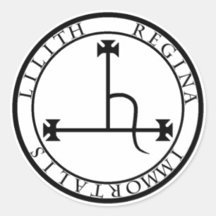 Sticker Rond Sigil d'autocollant de Lilith