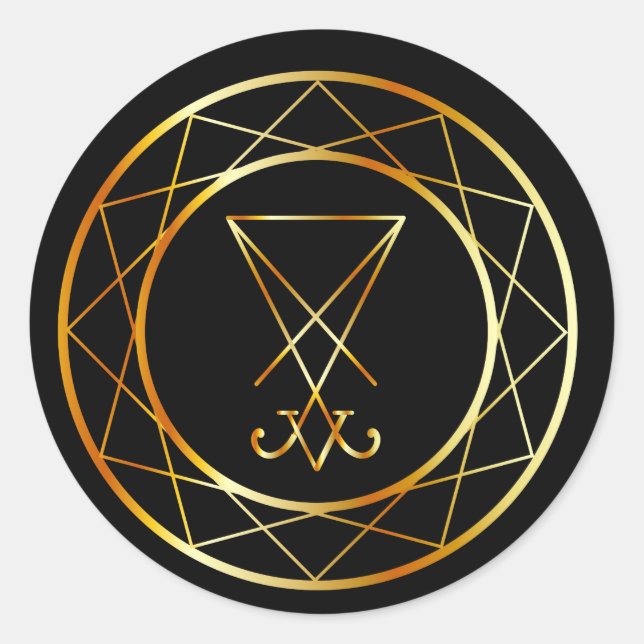 Sticker Rond Sigil de Lucifer (Devant)