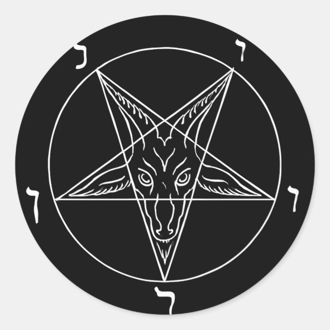 Sticker Rond Sigil of Baphomet (Devant)
