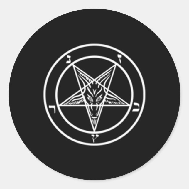 Sticker Rond Sigile De Baphomet (Devant)