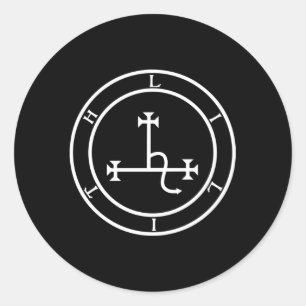 Sticker Rond Sigithe De Lilith Goddess sorcière Satanic Pagan W