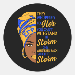 Sticker Rond Sigma Gamma Rho Sororité Noire Histoire Mois Femme