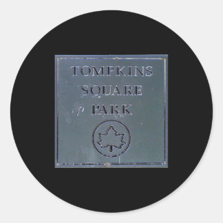 Sticker Rond Sign From Tompkins Square Park New York City 