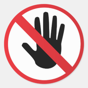 Sticker Rond Signal d'avertissement
