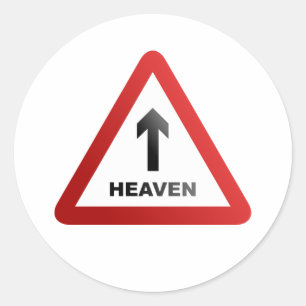 Sticker Rond Signal d'avertissement du ciel