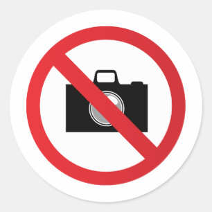 Sticker Rond Signal d'avertissement pas de caméra
