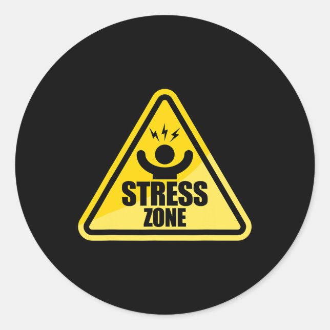 Sticker Rond Signal de circulation des zones de stress National (Devant)