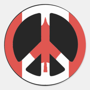 Sticker Rond Signal de paix Canada
