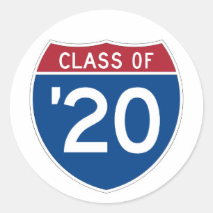 Sticker Rond Signal Interstate stylisé Catégorie 2020